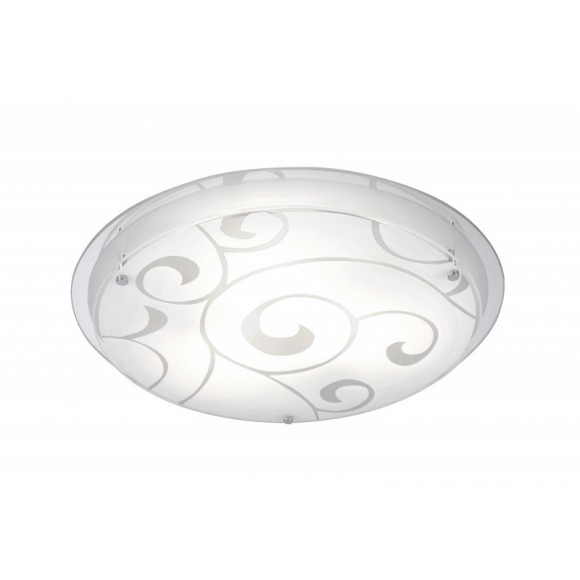 Globo 48060-3 Deckenleuchte Kristjana 3x60W | E27 - weiß, chrom, satiniertes Glas