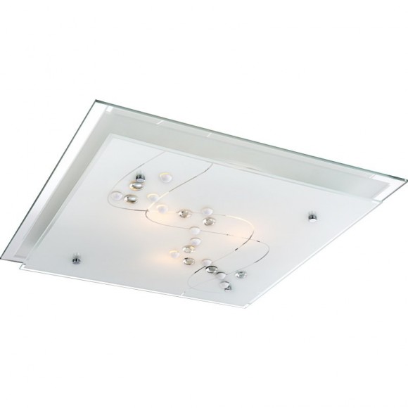 Globo 48092-3 Deckenleuchte Ballerina I 3x60W | E27 - chrom, satiniertes Glas