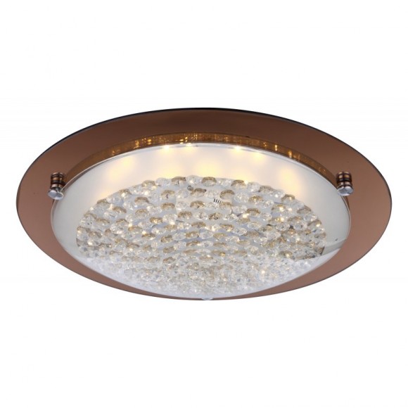 Globo 48264 LED Deckenleuchte Tabasco 1x18W | 1250lm | 3100K - Opal, Bernstein, kristalltransparent