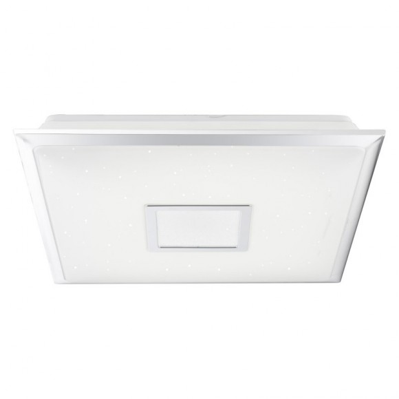 Globo 48381 LED Deckenleuchte Rena 1x40W | 2200L | 3000-6000K - Glitzereffekt, dimmbar, Farbwechsler, Farbfixierung, Fernbedienung, weiß opal