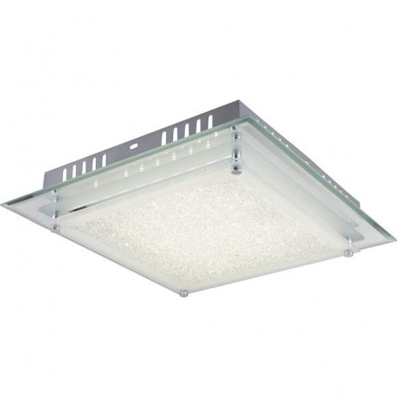Globo 49357-17 LED Deckenleuchte Aisha 1x17W | 1280lm | 4000K - chrom, satiniertes Glas