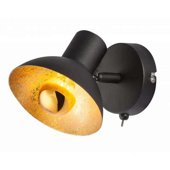 Globo 54001-1 LED Wandleuchte Lotte 1x4W | 136L | E14 LED | 2700K - schwarz, gold