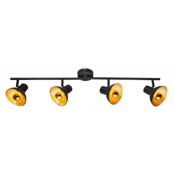 Globo 54001-4 Decken- und Spotleuchte Lotte 4x4W | E14 LED | 544lm | E14 LED | 2700K - schwarz, gold
