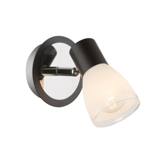 Globo 541012-1 Wandleuchte Virunga 1x40W | E14 - chrom, braun, opal