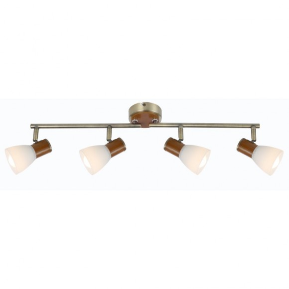 Globo 54353-4 Spotleuchte Deckenleuchte Itasy 4x40W | E14 - braun, weiß, opal