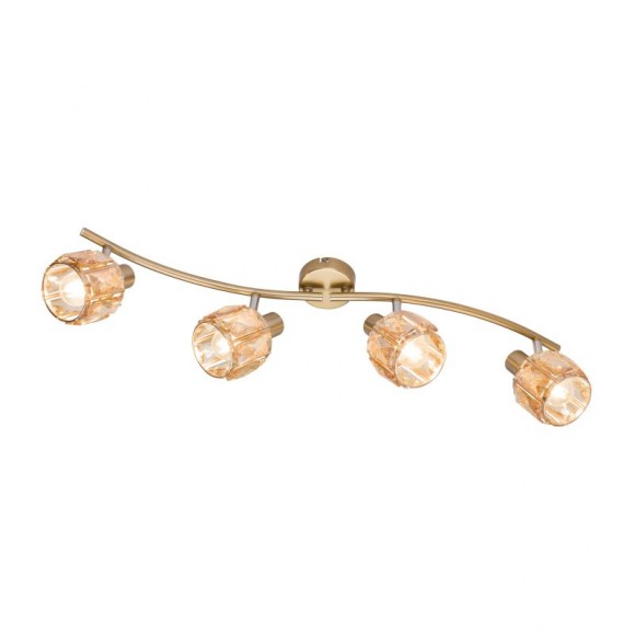 Globo 54358-4 Spotleuchte Deckenleuchte Mero 4x40W | E14 - golden, amber