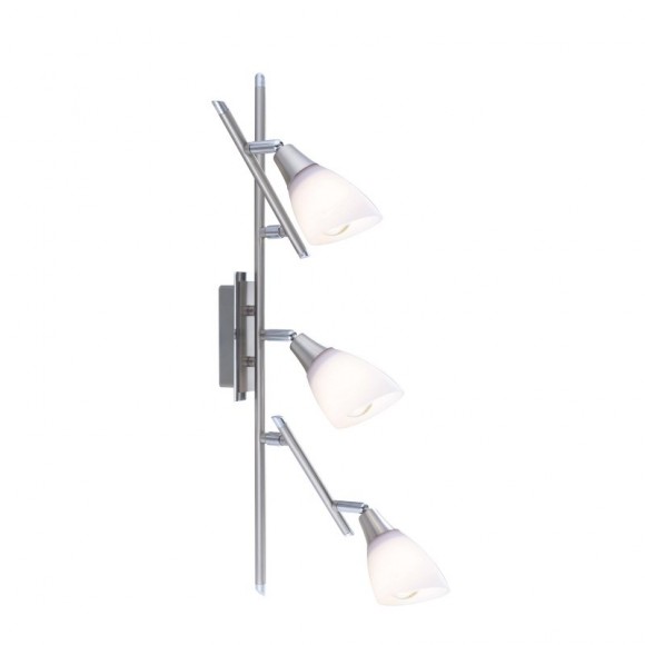 Globo 5450-3 Spotleuchte Deckenleuchte Frank 3x40W| E14 - verstellbar, matt Nickel, chrom