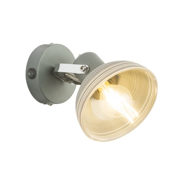 Globo 54658-1 Wandleuchte Daisy 1x40W | E14 - Schalter auf dem Körper, grau
