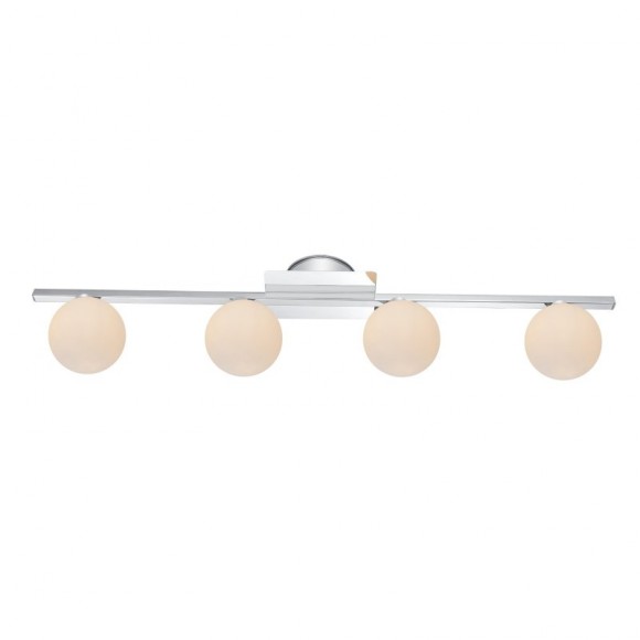 Globo 5663-4L Deckenleuchte Cardiff 4x3W | 1040lm | G9 LED | 3000K | IP44 - chrom, opal