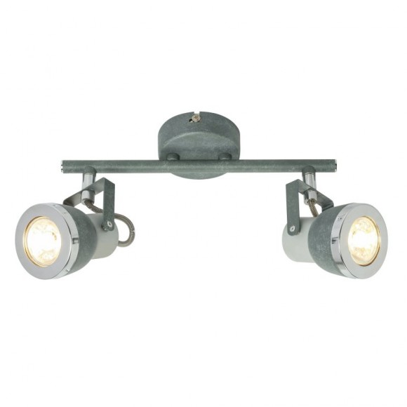 Globo 57000-2 Wand- oder Deckenleuchte Sabinyo 2x50W | GU10 - Schalter auf dem Körper, Stein, chrom