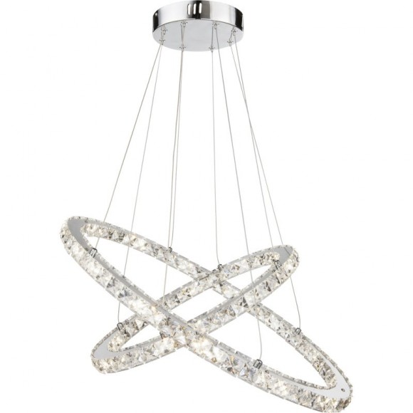 Globo 67038-48A LED Hängeleuchte Deckenleuchte Kronleuchter Marilyn I 1x48W | 3200L | 4000K - chrom, Kristall, transparent