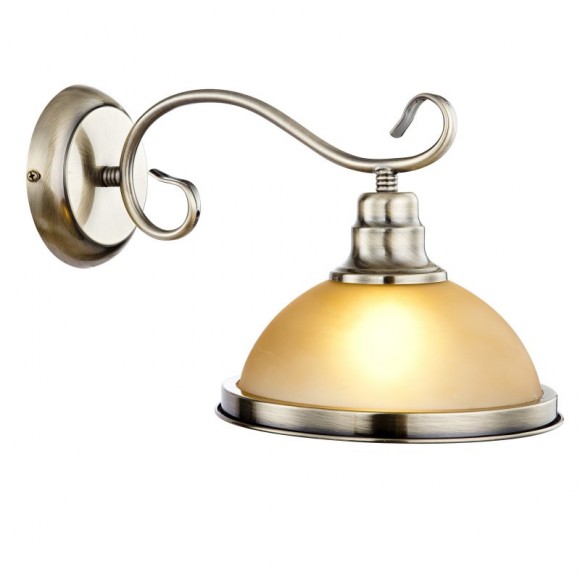 Globo 6905-1W Wandleuchte Sassari 1x60W | E27 - Messing, Bernstein