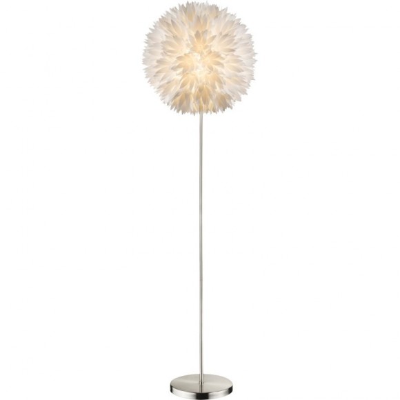 Globo 15115S Stehleuchte Nala 1x60W | E27 - weiß, matt, Nickel