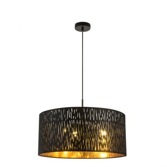 Globo 15264H1 Pendelleuchte Tuxon 3x60W | E27 - schwarz, gold