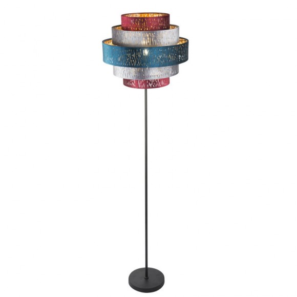 Globo 15266S2 Stehleuchte Ticon 1x60W | E27 - schwarz, mehrfarbig