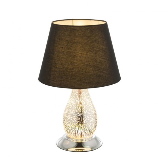 Globo 24133 Tischlampe Elias 1x60W | E27 - chrom, schwarz