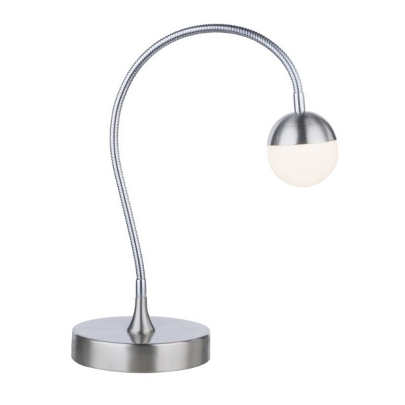 Globo 24134 LED Tischleuchte Roslin 1x5W | 470lm | 3000K - flexibler Arm, Nickel, matt