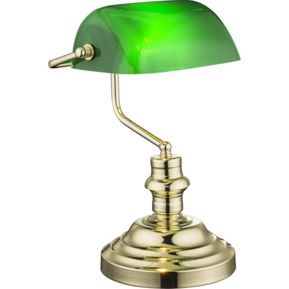 Globo 2491K Tischleuchte Antik 1x60W | E27 - grün
