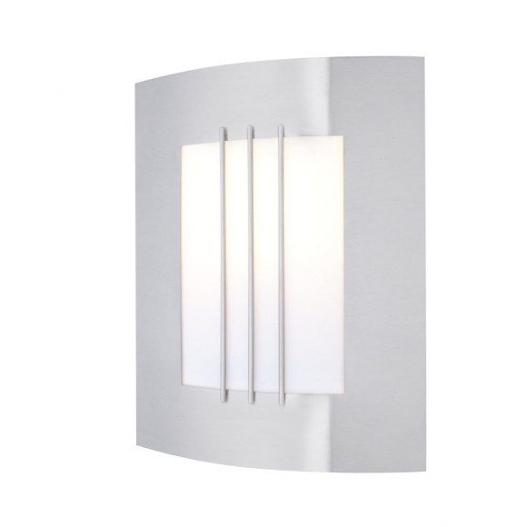 Globo 3156-2 Außenwandleuchte Orlando 1x60W | E27 | IP44 - Edelstahl, opal