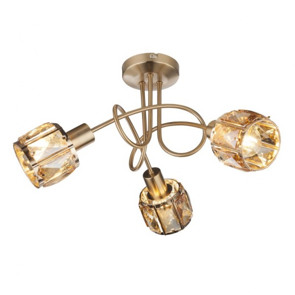 Globo 54358-3 Pendelleuchte Mero 3x40W | E14 - golden, amber