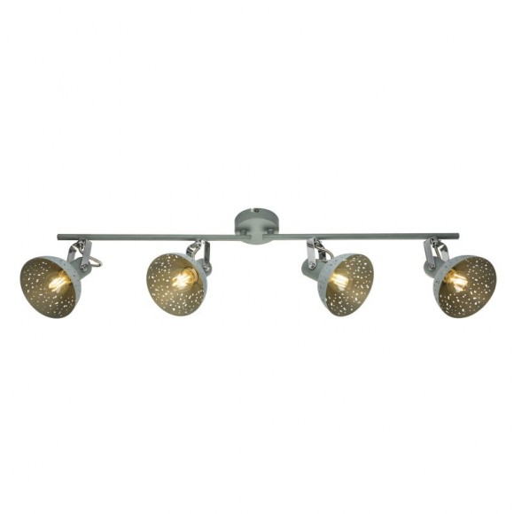 Globo 54653-4 Spotleuchte Deckenleuchte Fabian 4x25W | E14 - einstellbar, grau