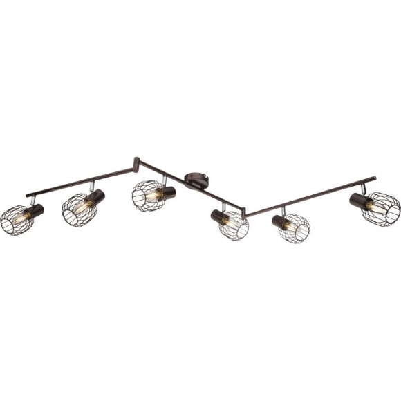 Globo 54801-6 Deckenleuchte Akin 6x40W| E14 - verstellbar, bronze, braun