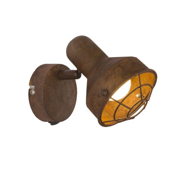 Globo 54810-1 Wandleuchte Tycho 1X15W | E14 LED - Schalter auf dem Körper, Rost