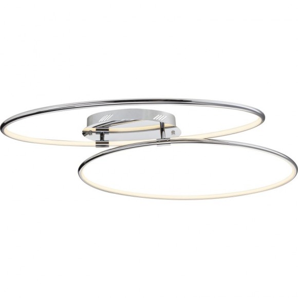 Globo 67823-40D LED Deckenleuchte Wave 1x8W | 670lm | 4000K - chrom, Kristall, transparent