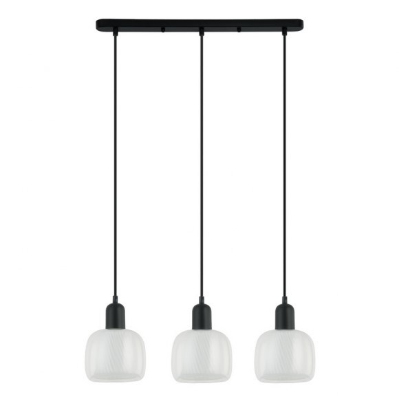 Italux PND-67594-3-BK+CL Pendelleuchte Lamezia E27