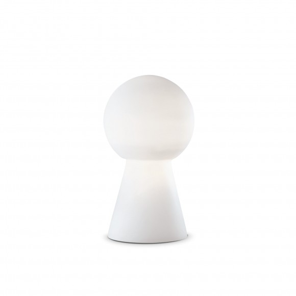 Ideal Lux 000251 Birillo Tischleuchte 1x60W Medium Bianco | E27 - weiß