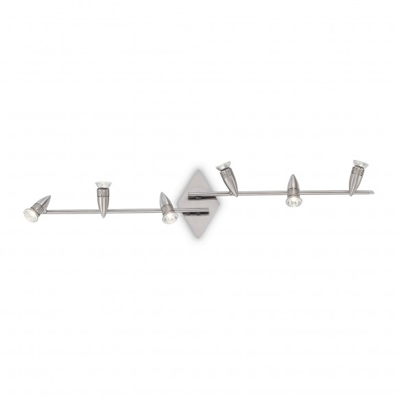 Ideal Lux 006338 Wand- und Decken- und Spotleuchte Alfa 6x50W | GU10 - Nickel