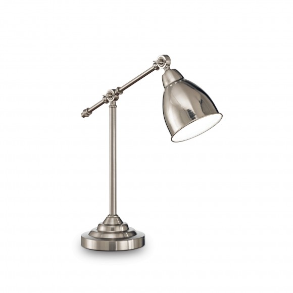 Ideal Lux 012209 Tischleuchte Newton Nickel 1x60W|E27 - Nickel