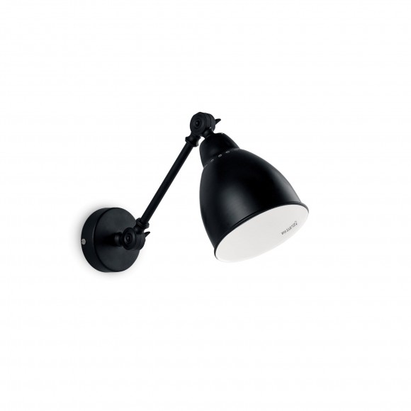 Ideal Lux 027852 Wandleuchte 1x60W Newton | E27 - schwarz
