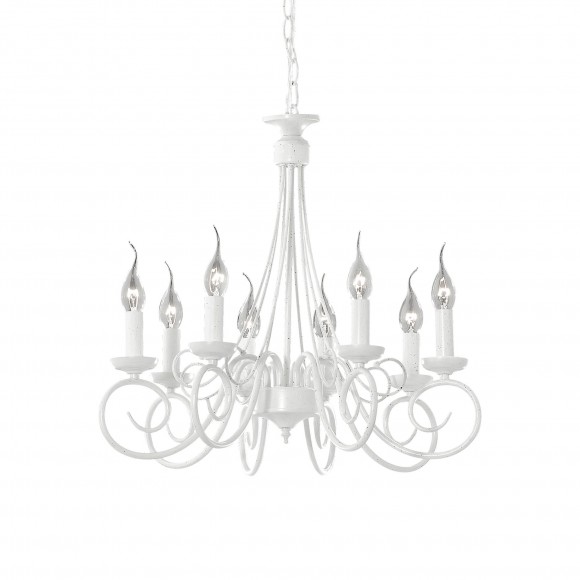 Ideal Lux 066639 Pendelleuchte 8x40W Brandy | E14 - weiß