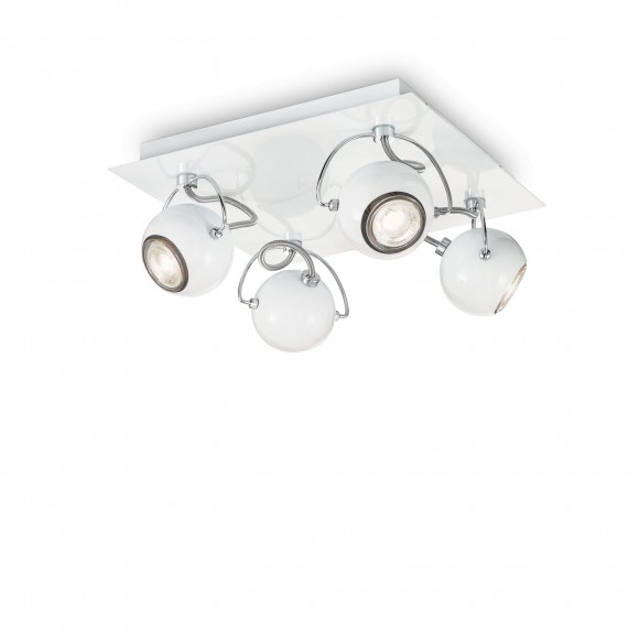Ideal Lux 077918 Decken- und Spotleuchte 4x28W Lunare Bianco | GU10 - weiß