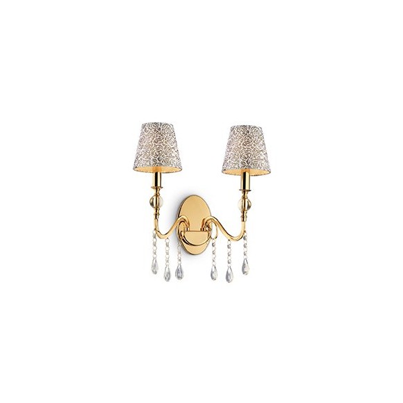 Ideal Lux 088136 Wandleuchte 2x40W Pantheon Argento | E14