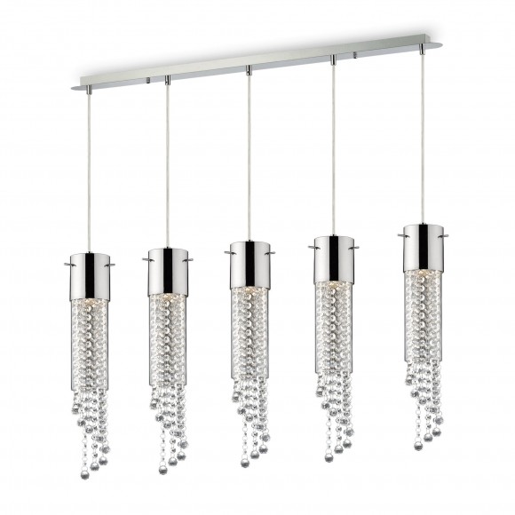 Ideal Lux 089638 Pendelleuchte 5x28W Gocce | GU10 - Kristall