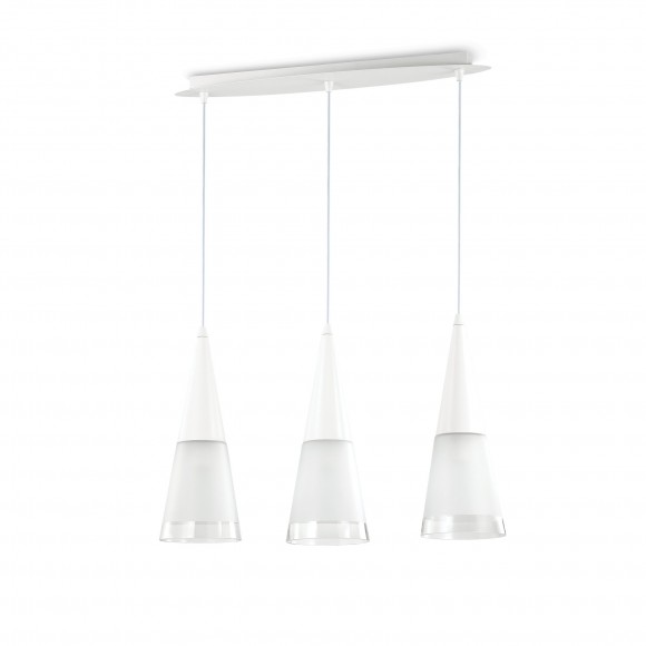 Ideal Lux 112381 Pendelleuchte 3x40W Cono Bianco | E14 - weiß
