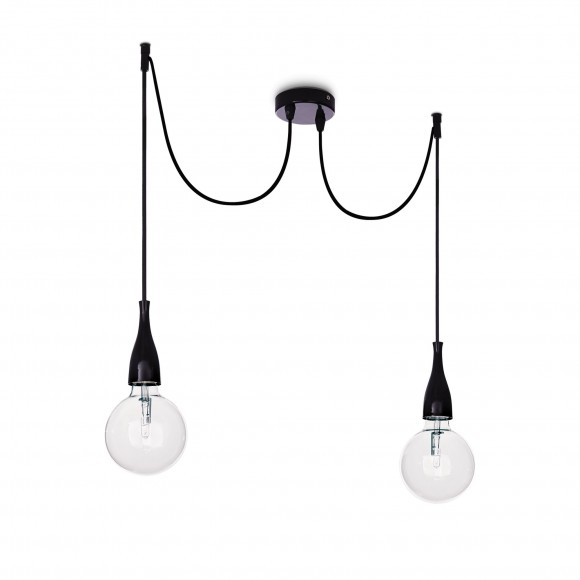 Ideal Lux 112671 Pendelleuchte Minal Nero OPAC 2x70W | E27 - schwarz