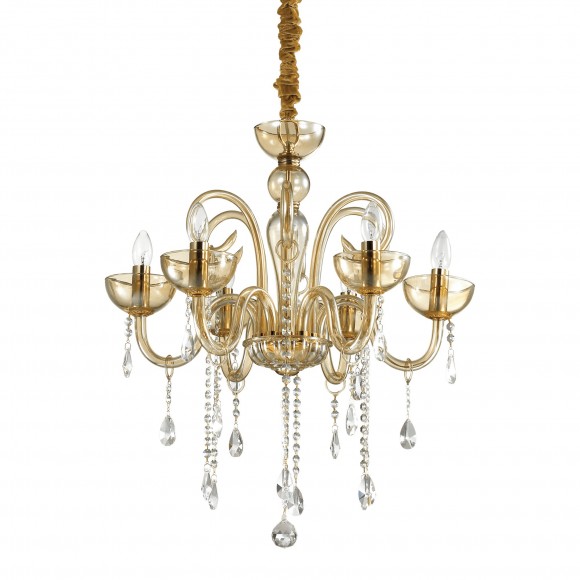 Ideal Lux 114521 Pendelleuchte 6x40W Canaletto Ambra | E14