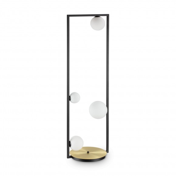 Ideal Lux 225104 Stehleuchte Culto 4x28W | G9 - schwarz und Messing
