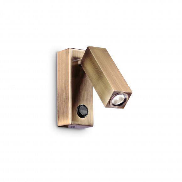 Ideal Lux 233864 LED Spotleuchte Wandleuchte mit Schalter Page 1x3W | 3000K - bronze