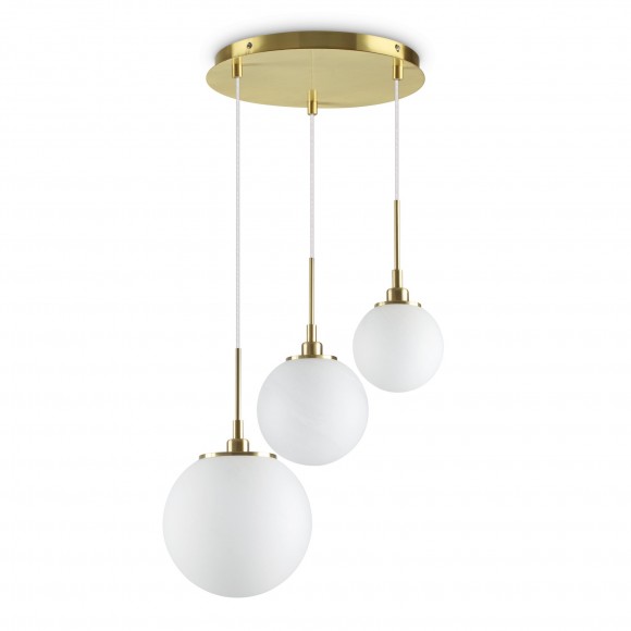 Ideal Lux 241340 Kronleuchter Grape 3x28W | G9 - Milchglas