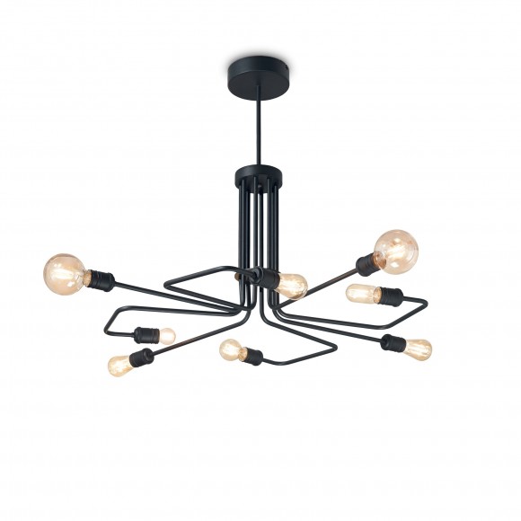 Ideal Lux 242347 Kronleuchter Triumph 8x60W | E27 - schwarz