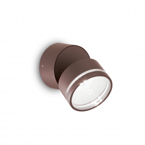 Ideal Lux 247069 LED Gartenwandleuchte Omega 1x7,3W | 3000K | IP54 - Coffee