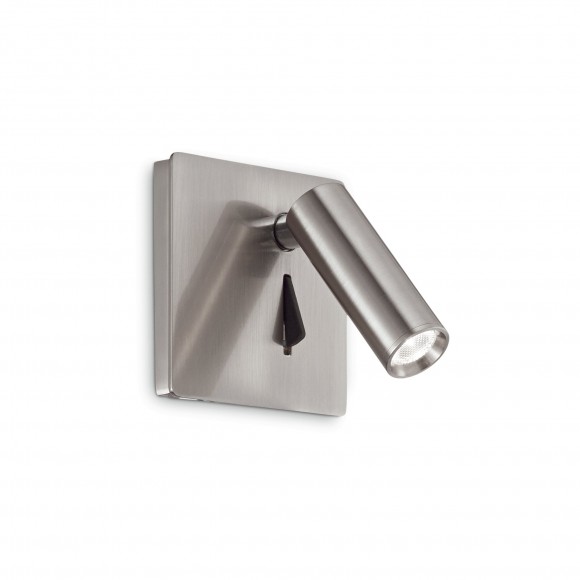 Ideal Lux 250137 LED Wandleuchte mit Schalter Lite 1x3W | 3000K - Aluminium