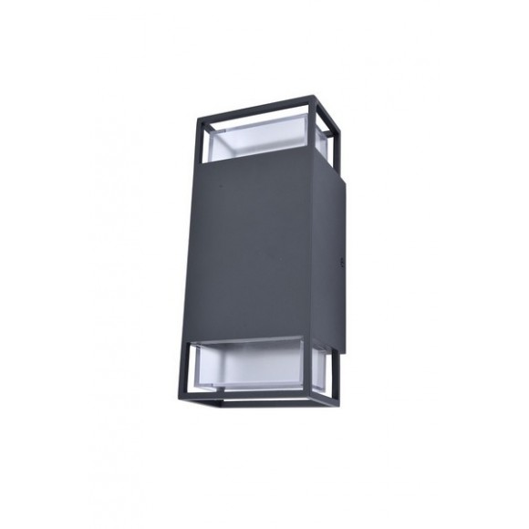 Lutec 5107101118 Außenwandleuchte Ridge 1x25W | GU10 | IP54 - grau