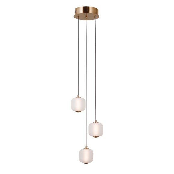 Italux PND-34362-3-HBR-OPAL LED Pendelleuchte Ganti | 8W LED | 865lm | 3000K