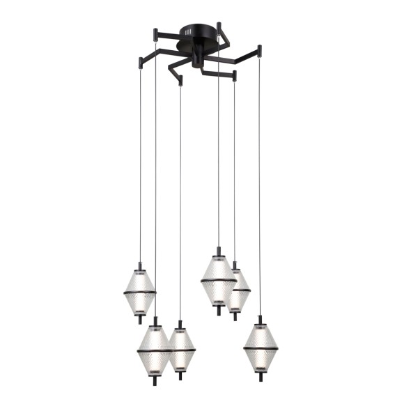 Italux PND-34395-6-BK LED Pendelleuchte Fuente | 30W LED | 1795lm | 3000K