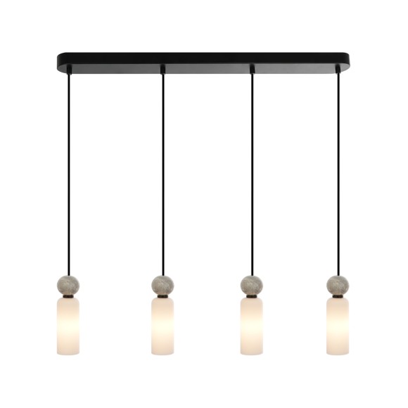 Italux PND-95331-4-BK Pendelleuchte Santos G9